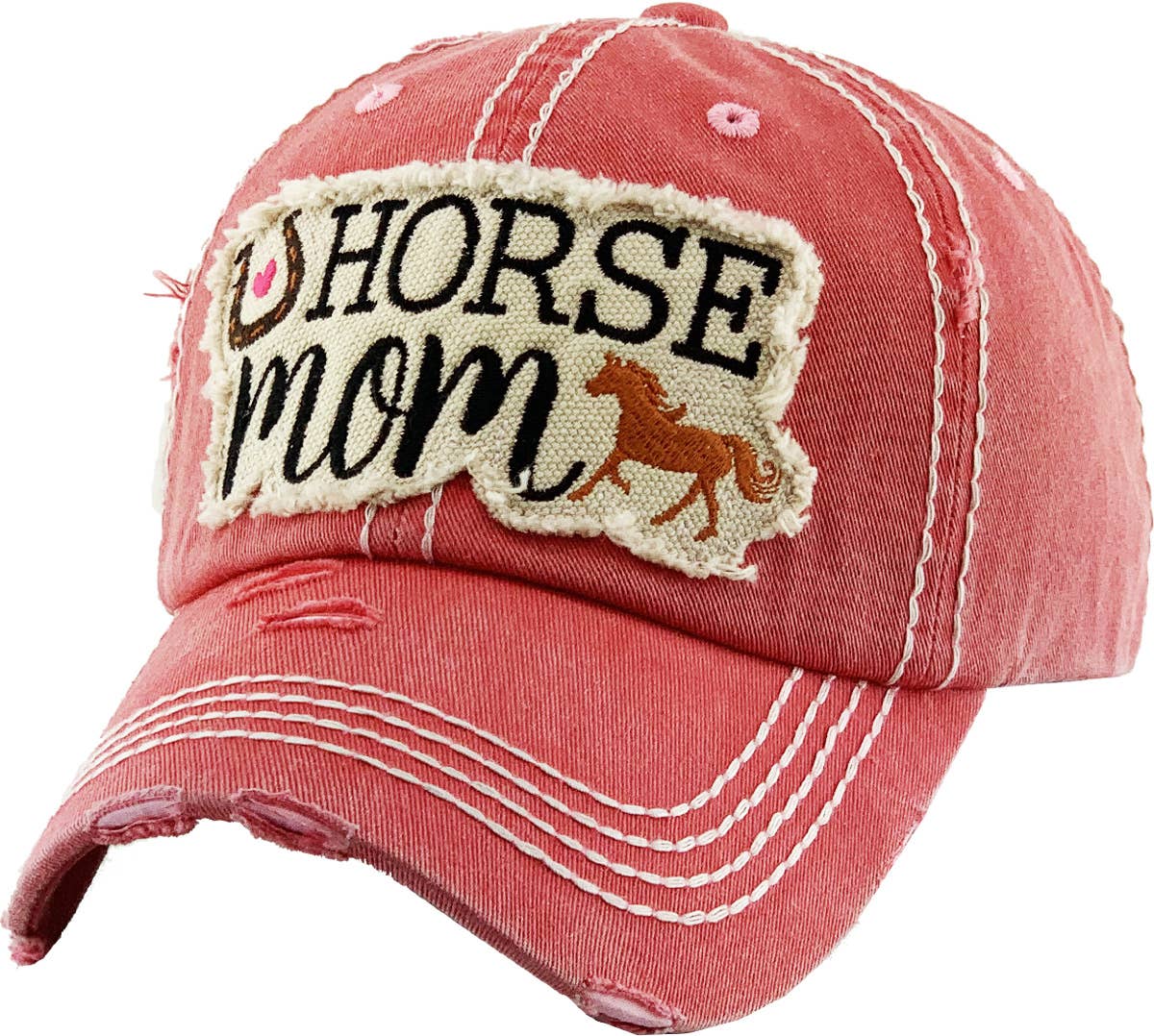 HORSE MOM Washed Vintage Ballcap