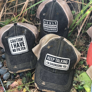 Caution! I Have No Filter Trucker Hat Baseball Cap