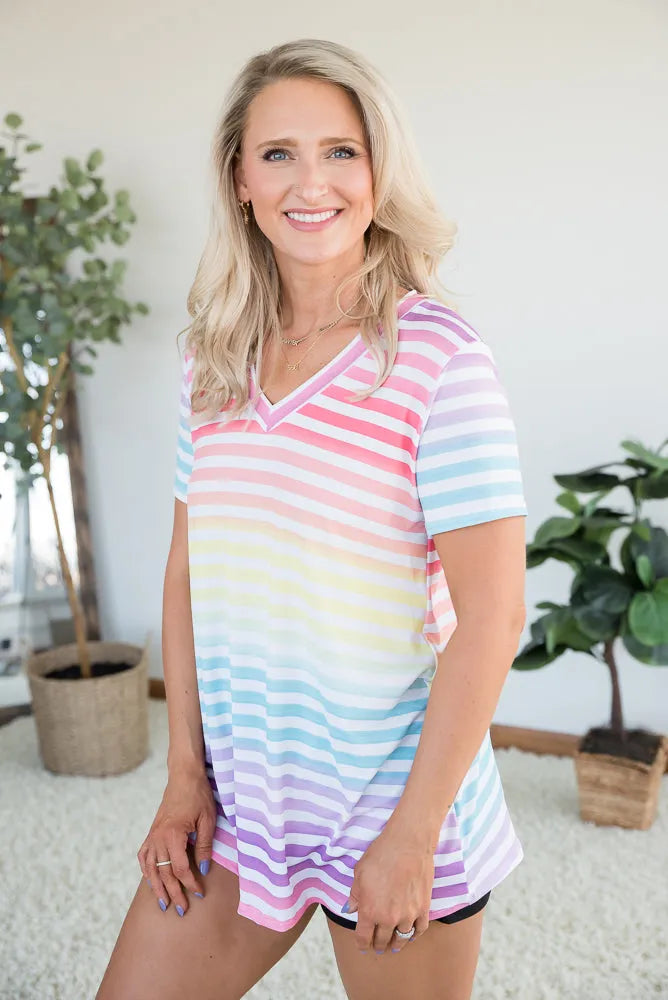 Sherbert Rainbow Top