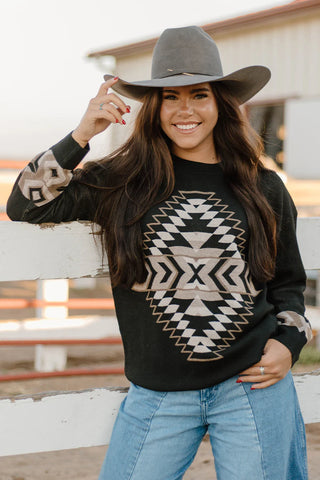 CLEARANCE Kreek Night Aztec Sweater